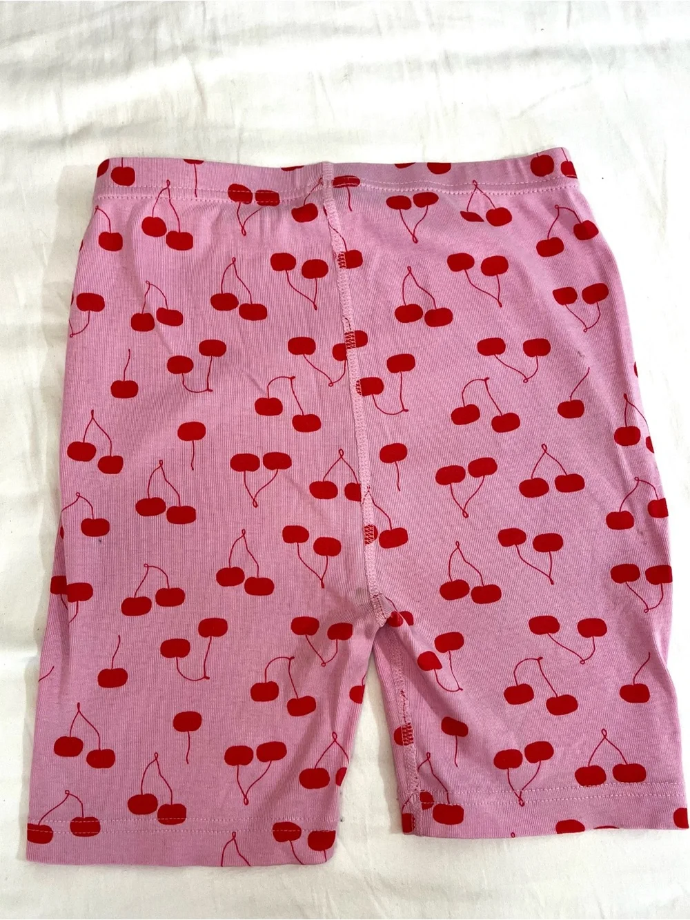 Hanna Andersson Pink Cherry Print Organic Cotton Shortie Pajamas Girls 12